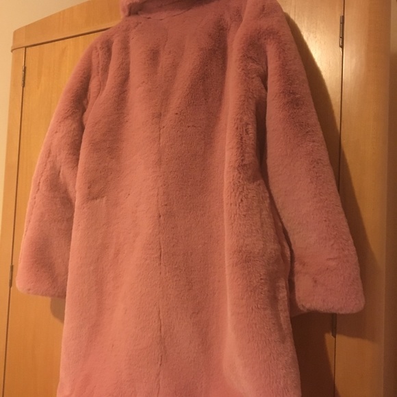 J Crew  Faux Fur Teddy Coat (Blush) color - Picture 6 of 6